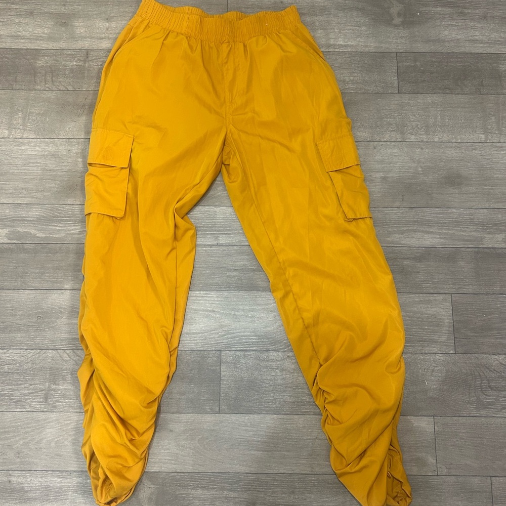 Women's Mustard Cargo Joggers